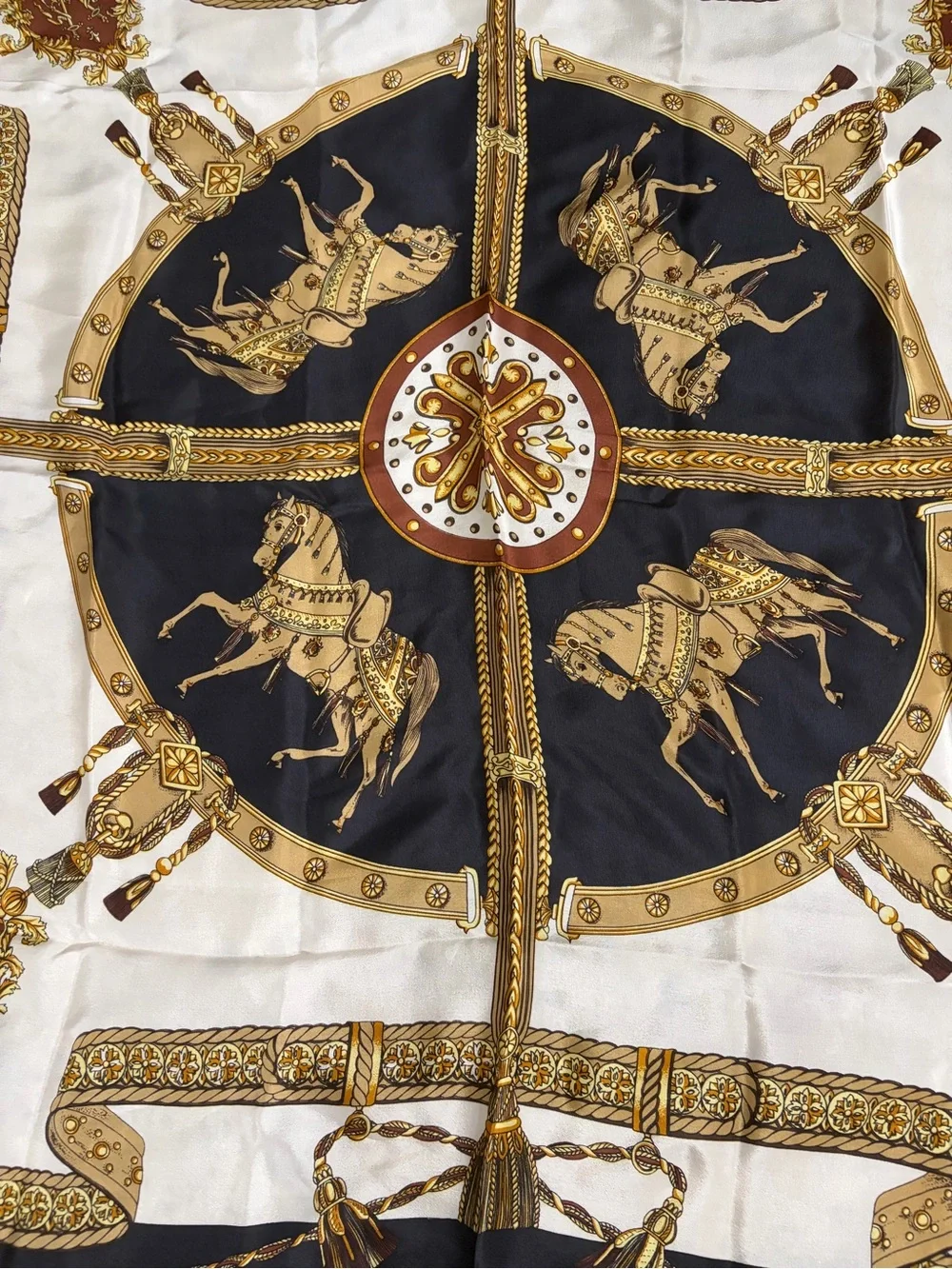 Vintage Valerie Steven’s  equestrian silk scarf
